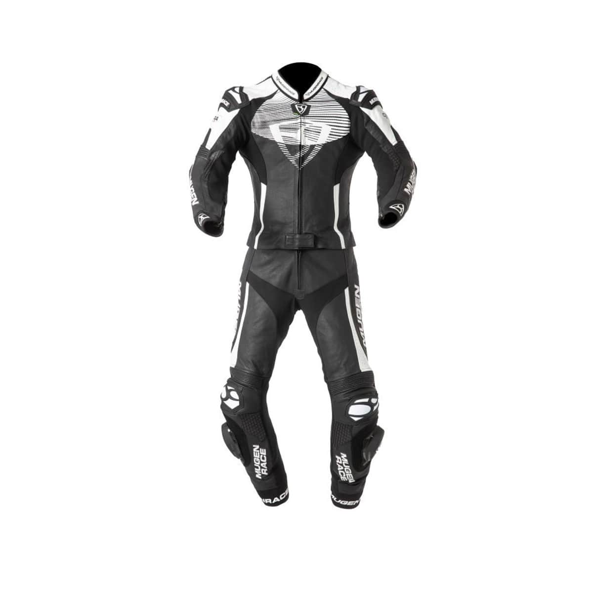 MUGENRACE MNR-2109 COURO FATO PRETO BRANCO