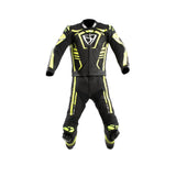 MUGENRACE MNR-2412 2 PC TRAJE Moto Couro Fatos Preto Branco Amarelo