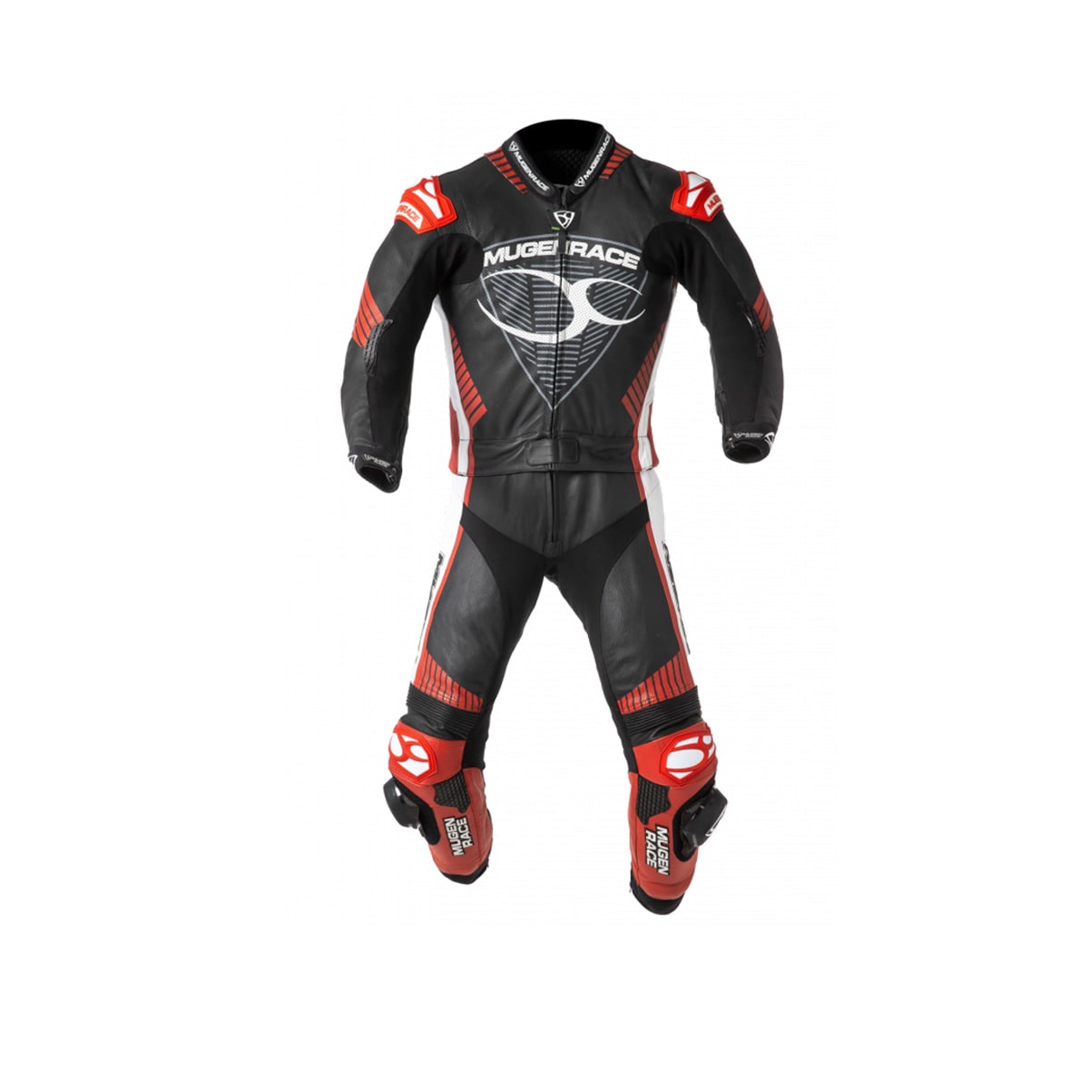 MUGENRACE MNR 1711 TRAJE Moto Fatos Preto Vermelho Branco