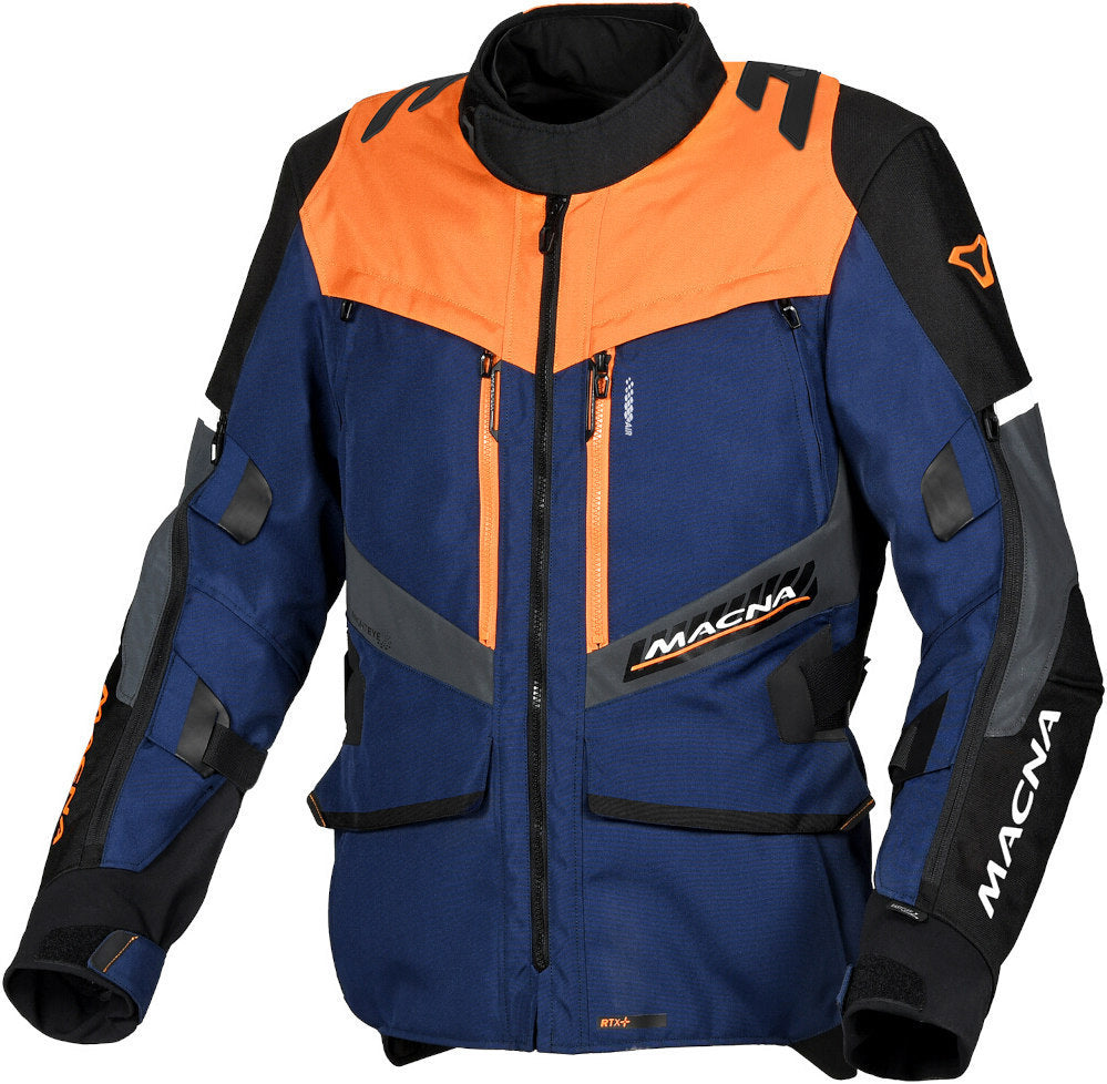 Macna Domane Hombre Textil Jacket Dark Blue Orange Black – 1 – Maximomoto PT