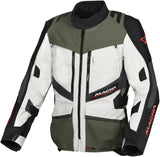 Macna Domane hombre Chaqueta ligera moto gris claro verde negro