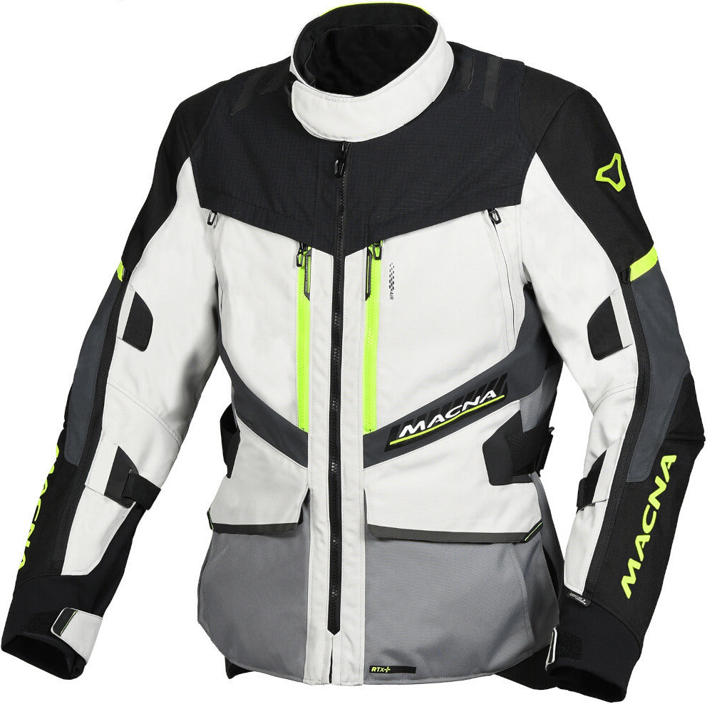 Macna Domane hombre light gray textile jacket yellow yellow fluor – 1 – Maximomoto PT