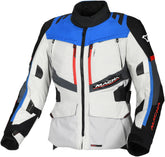 Macna Domane mujer Chaqueta textil moto Gris Claro Azul Negro – Maximomoto PT
