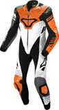 MACNA TRACKTIX 1 PIEZA MOTO PERFORADO TRAJE DE CUERO BLANCO NEGRO NARANJA - Mono