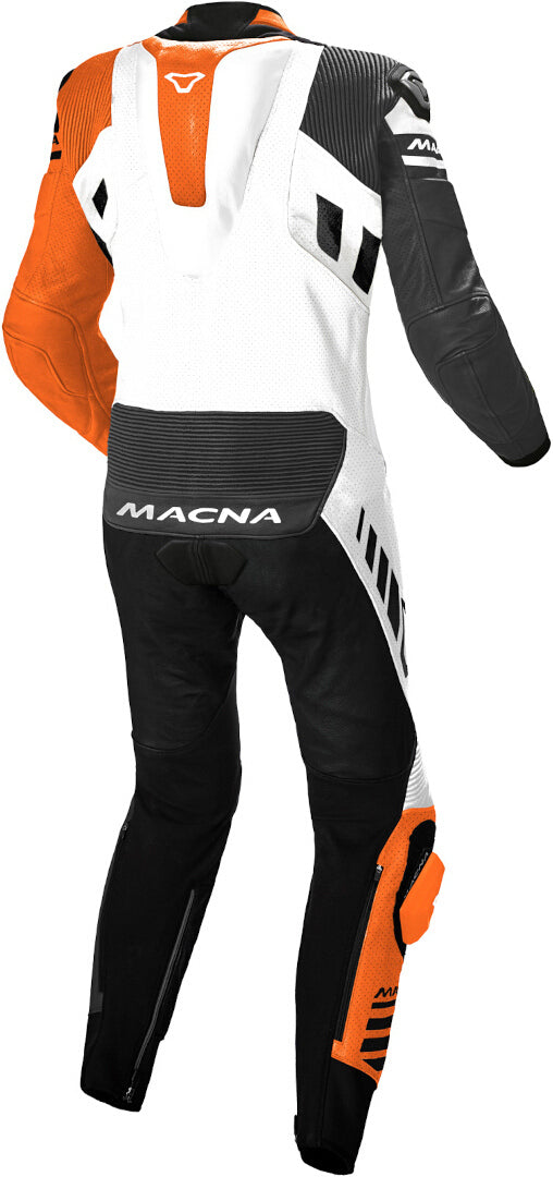 MACNA TRACKTIX 1 PC Moto Homem Perforado Couro Fatos Branco Preto Laranja – 2 – Maximomoto PT