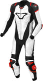 MACNA TRONNIQ 1 PIEZA MOTO PERFORADO TRAJE DE CUERO BLANCO NEGRO ROJO - 58 / BLANCO NEGRO AZUL - Mono