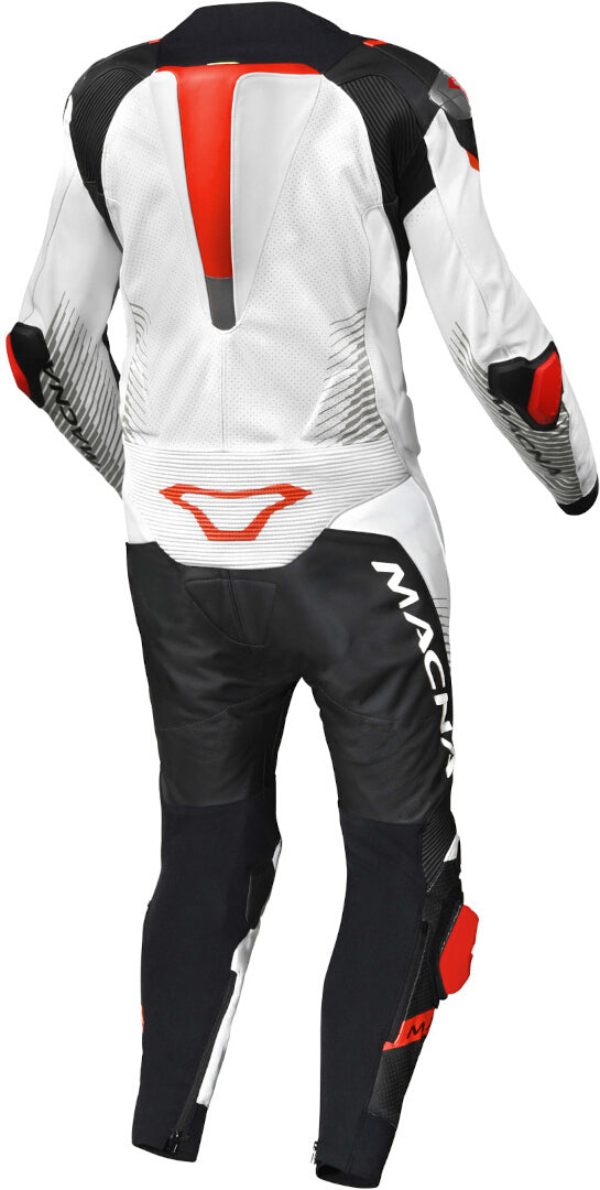 MACNA TRONNIQ 1 PC Moto Homem Perforado Couro Fatos Branco Preto Vermelho – 2 – Maximomoto PT