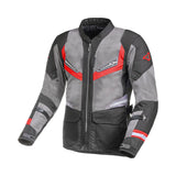Macna Aerocon hombre Chaqueta moto Negro Gris Oscuro Rojo