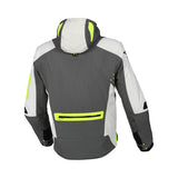 Macna Angle Hombre Chaqueta Carrera Textil Impermeable Gris Amarillo