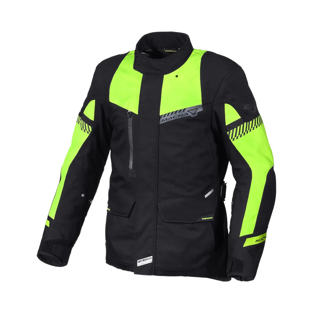 Macna Aspire hombre motorcycle jacket black yellow – 1 – Maximomoto PT