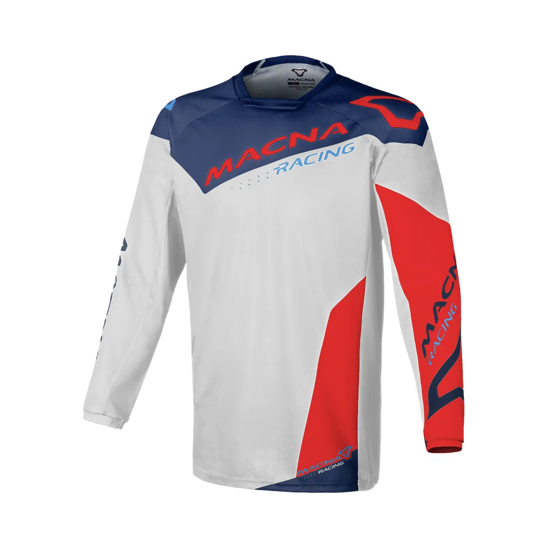 MACNA Backyard-1 Hombre Moto Touring camisa Gris Azul Rojo – 1 – Maximomoto PT