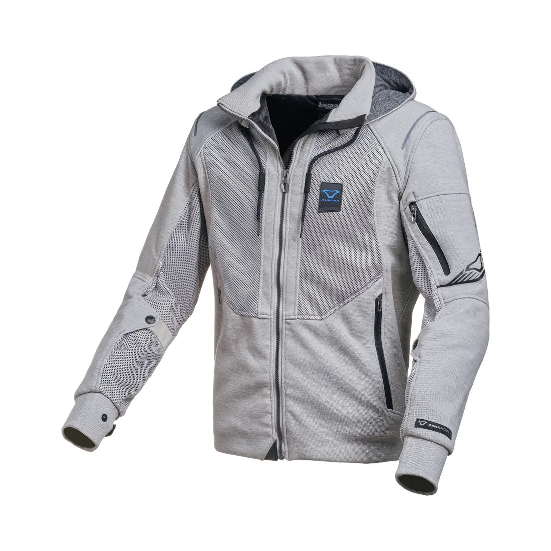 MACNA BREEZE Men's Cremallera Moto Hoodie Light Gray – 1 – Maximomoto PT