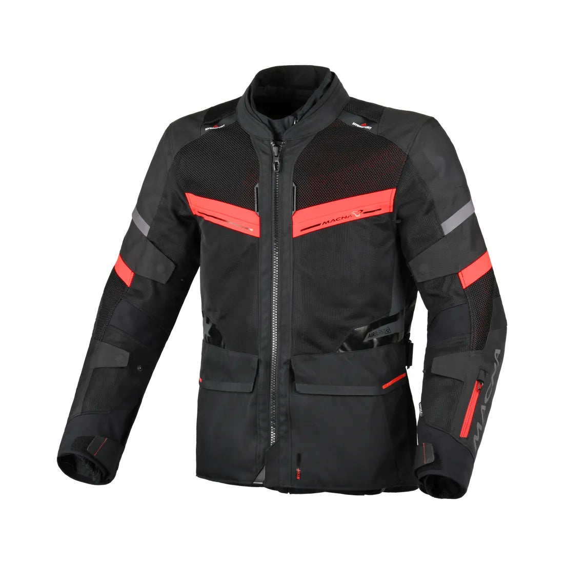 Macna Captane hombre Chaqueta carreras aventura Negro Rojo – 1 – Maximomoto PT
