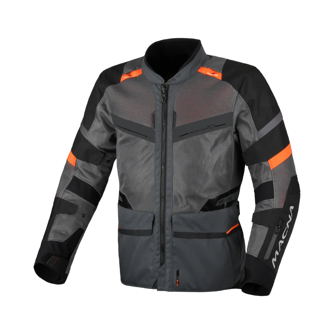 Macna Captane hombre Chaqueta impermeable moto Preto gris oscuro naranja – 1 – Maximomoto PT