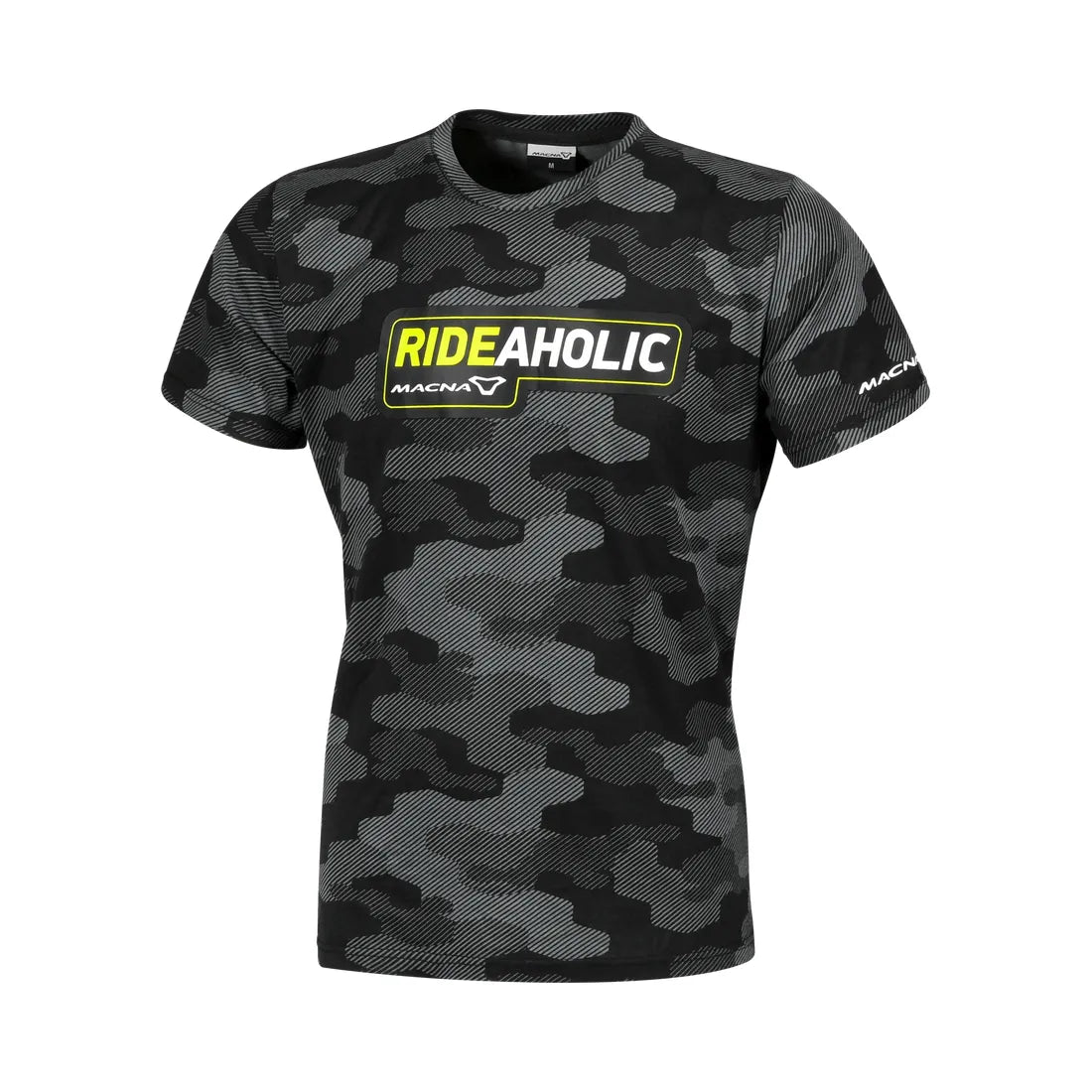 MACNA Dazzle Rideaholic Hombre Camiseta Negra Amarilla – 1 – Maximomoto PT