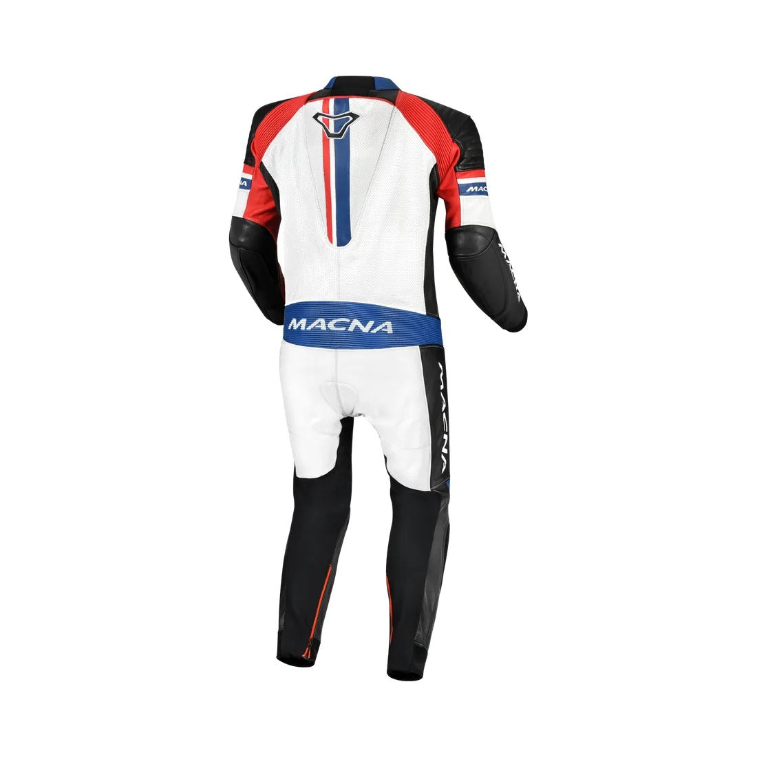 MACNA DIABRO 1 PC Moto Homem Perforado Couro Fatos Branco Vermelho Azul – 2 – Maximomoto PT