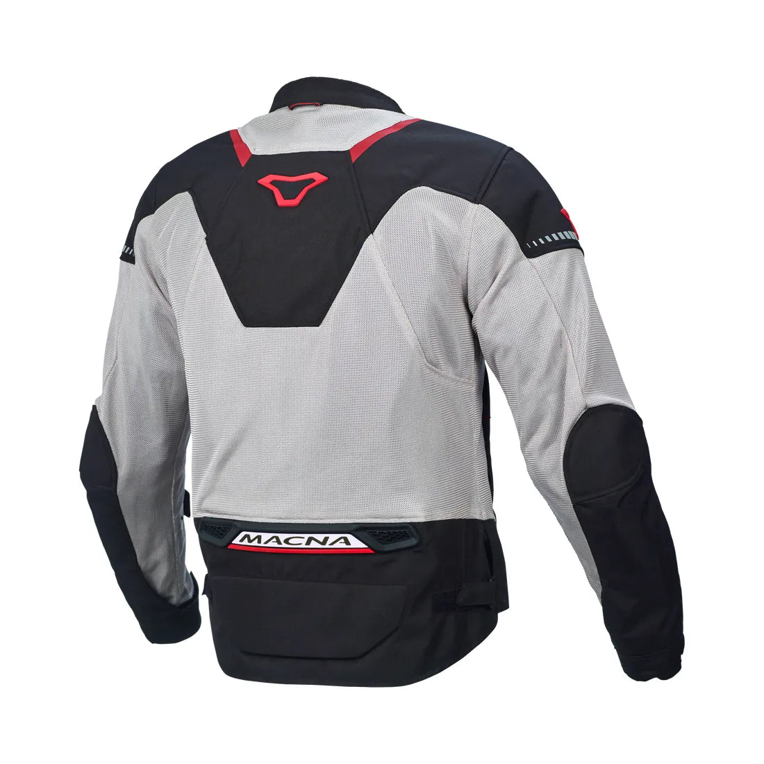 Macna Hurracage hombre Chaqueta aventura malla Gris Claro Negro Rojo – 2 – Maximomoto PT