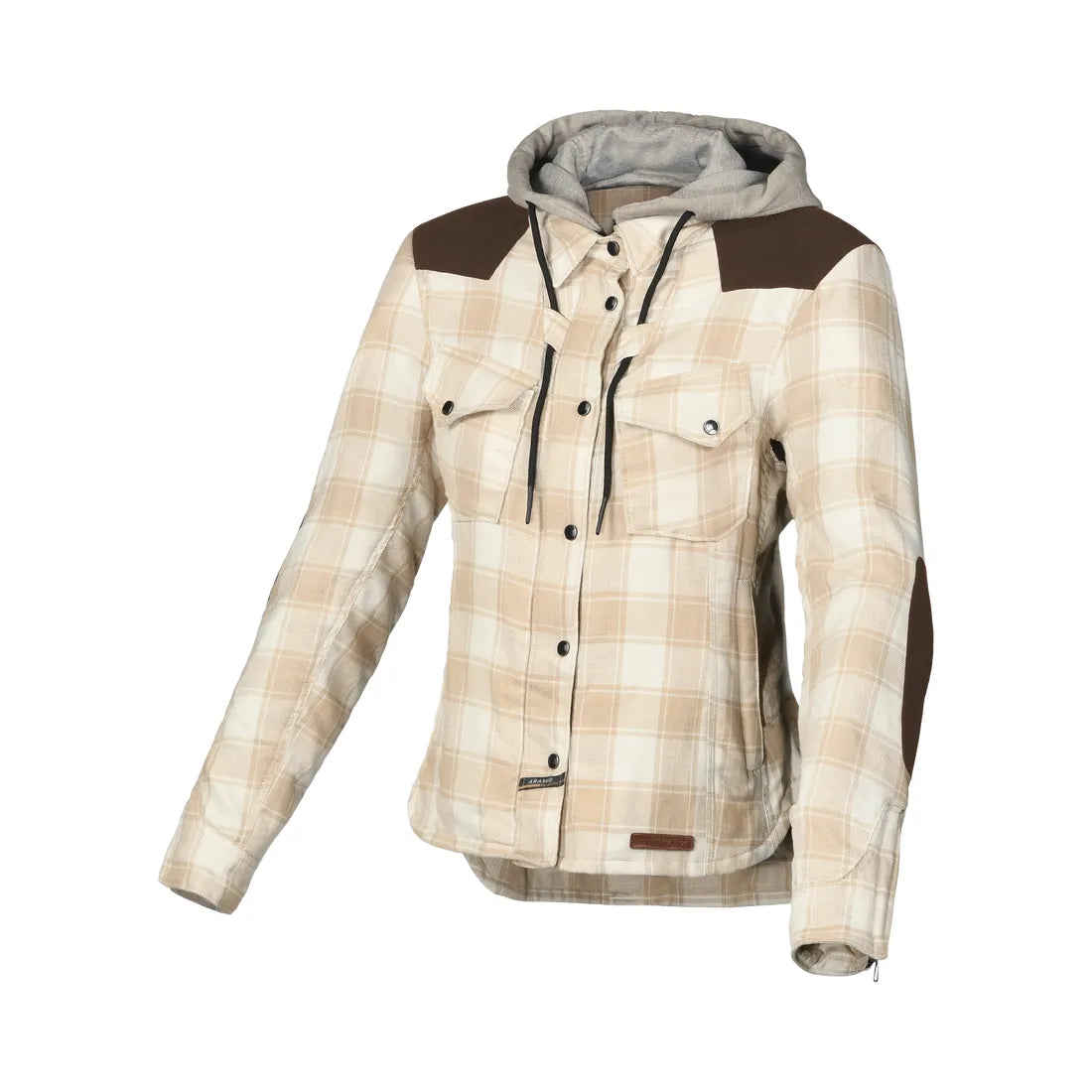 MACNA INLAND Mujer Textil Moto Chaqueta Beige Marrón – 1 – Maximomoto PT
