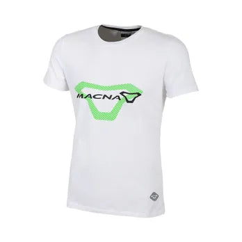 MACNA Logo Hombre Camiseta Blanca Verde Negra – 1 – Maximomoto PT