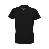 MACNA Logo Mujer Camisa Negra Amarilla