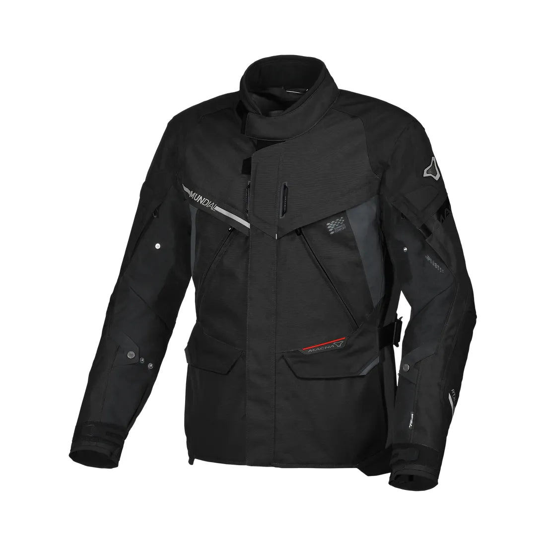 Macna Mundial mens Black motorcycle textile jacket – 1 – Maximomoto PT