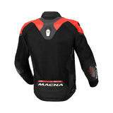 Macna Novic hombre Chaqueta textil moto Negro Rojo Blanco