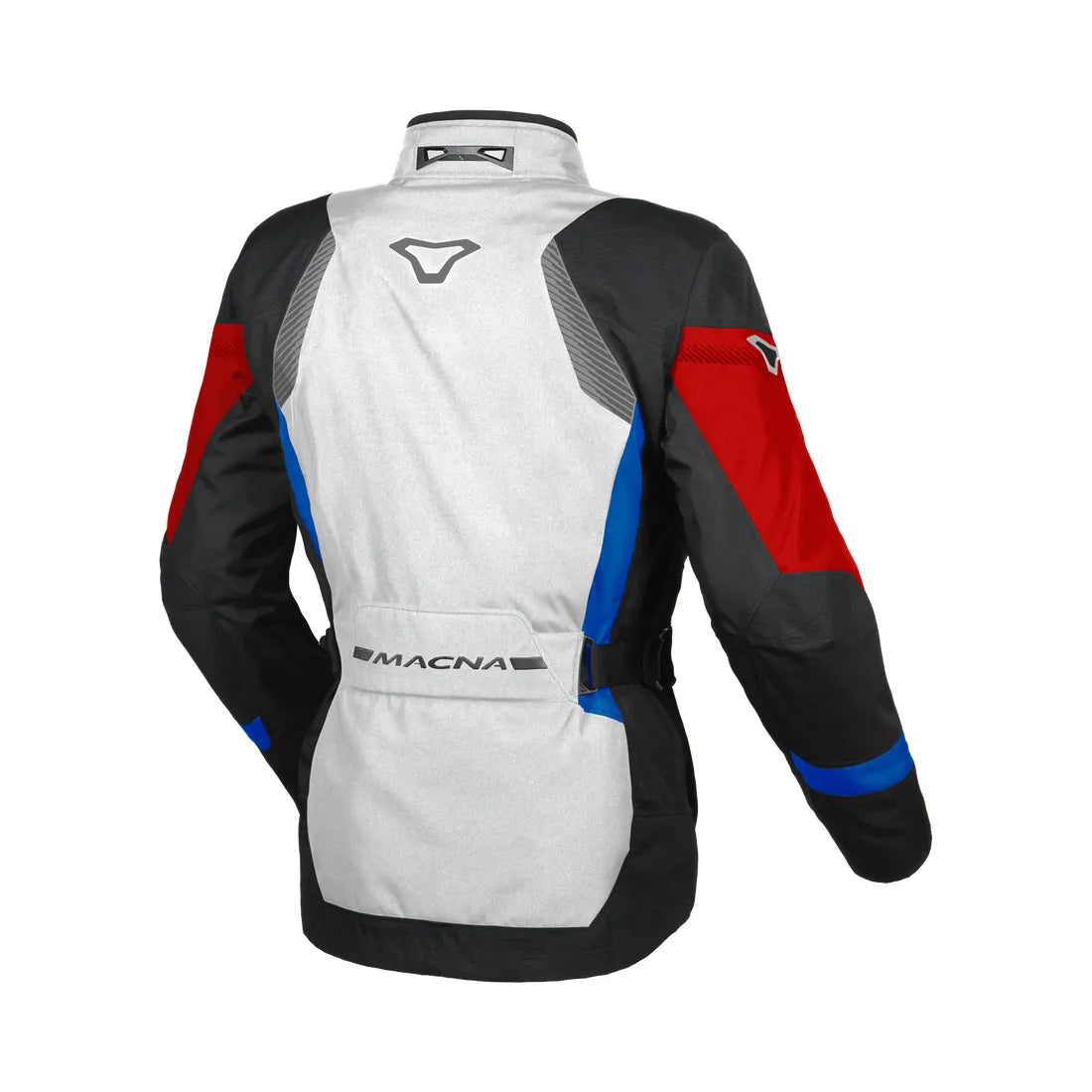 Macna Rancher mujer Chaqueta moto carreras Gris Claro Azul Rojo – 2 – Maximomoto PT