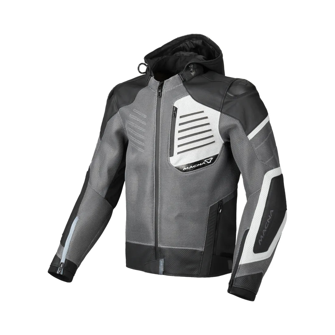 Macna Risant hombre black leather textile jacket – 1 – Maximomoto PT
