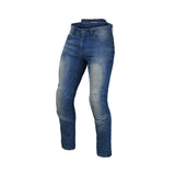 MACNA STONE Hombre Motociclista Denim Vaqueros Azul Medio