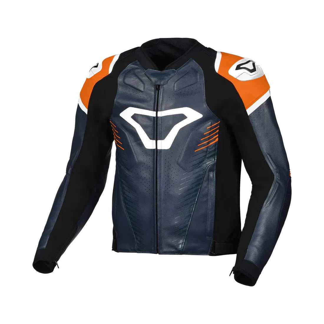 Macna Tronniq Chaqueta Cuero Azul naranja blanco – 1 – Maximomoto PT