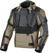Macna Tryton moto cuero textil Chaqueta oliva Preto – Maximomoto PT