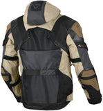 Macna Tryton moto cuero textil Chaqueta oliva negro
