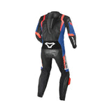 MACNA VARSHALL 1 PIEZA MOTO PERFORADO TRAJE DE CUERO BLANCO ROJO AZUL - Mono