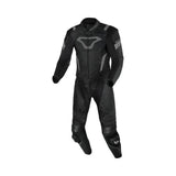 MACNA VARSHALL 2 PIEZA MOTO PERFORADO TRAJE DE CUERO NEGRO - Mono