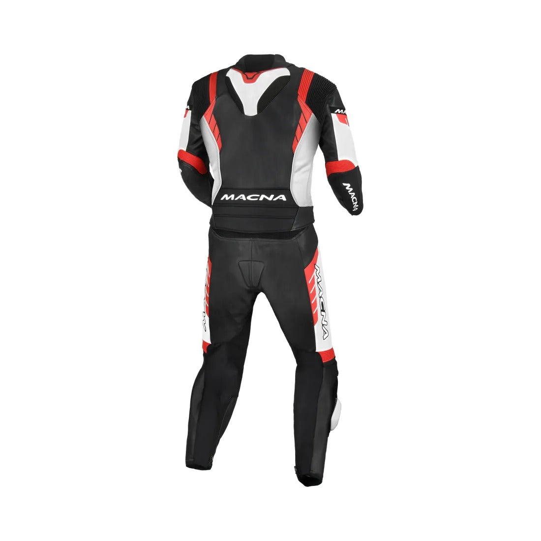 MACNA VARSHALL 2 PC Moto Homem Perforado Couro Fatos Preto Branco Vermelho – 2 – Maximomoto PT