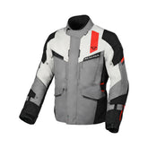 Macna Zastro hombre Chaqueta textil impermeable motocicleta Gris Negro Rojo – Maximomoto PT