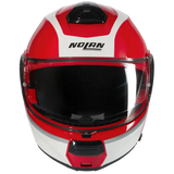 NOLAN N100-6 INCOGNITO 345 Moto Modular Capacete Prata Branca Vermelha
