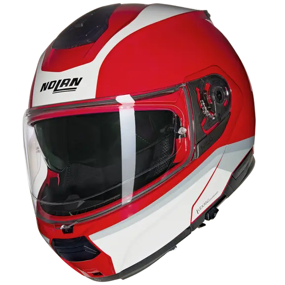 NOLAN N100-6 INCOGNITO 345 Motorcycle Modular Helmet Silver White Red – 3 – Maximomoto PT