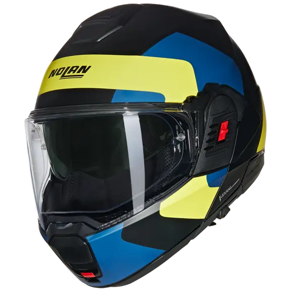 NOLAN N120-1 Omocromo 346 Motorcycle Modular Helmet Black Blue Gillao – 1 – Maximomoto PT