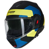 NOLAN N120-1 Omocromo 346 Motorcycle Modular Helmet Black Blue Gillao – Maximomoto PT