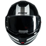 NOLAN N120-1 Lineo 348 Modular Casco Nero Bianco Argento
