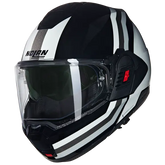 NOLAN N120-1 Lineo 348 Modular Casco Nero Bianco Argento – Maximomoto PT