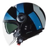 NOLAN N21 TANGENT VISOR 353 Motorcycle Jet Helmet Black Blue Argento – Maximomoto PT