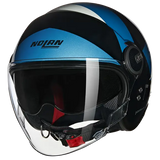 NOLAN N21 VISOR TANGENTE 353 Moto Jet Capacete Preto Azul Argento