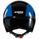 NOLAN N21 06 BICROMO 345 MINI JET CASCO NEGRO AZUL ROJO BLANCO