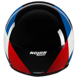 NOLAN N21 06 BICROMO 345 MINI JET CASCO NEGRO AZUL ROJO BLANCO