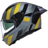 NOLAN N60-6 Sport DINAMICO 344 INTEGRAL CASCO GRIGIO GIALLO NERO