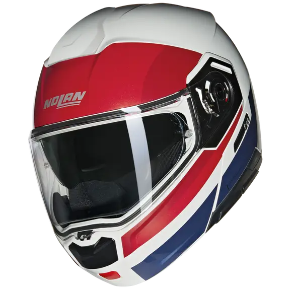 NOLAN N90-3 ROBOTO 345 Modular Hull Bianco Rosso Blue – 3 – Maximomoto PT