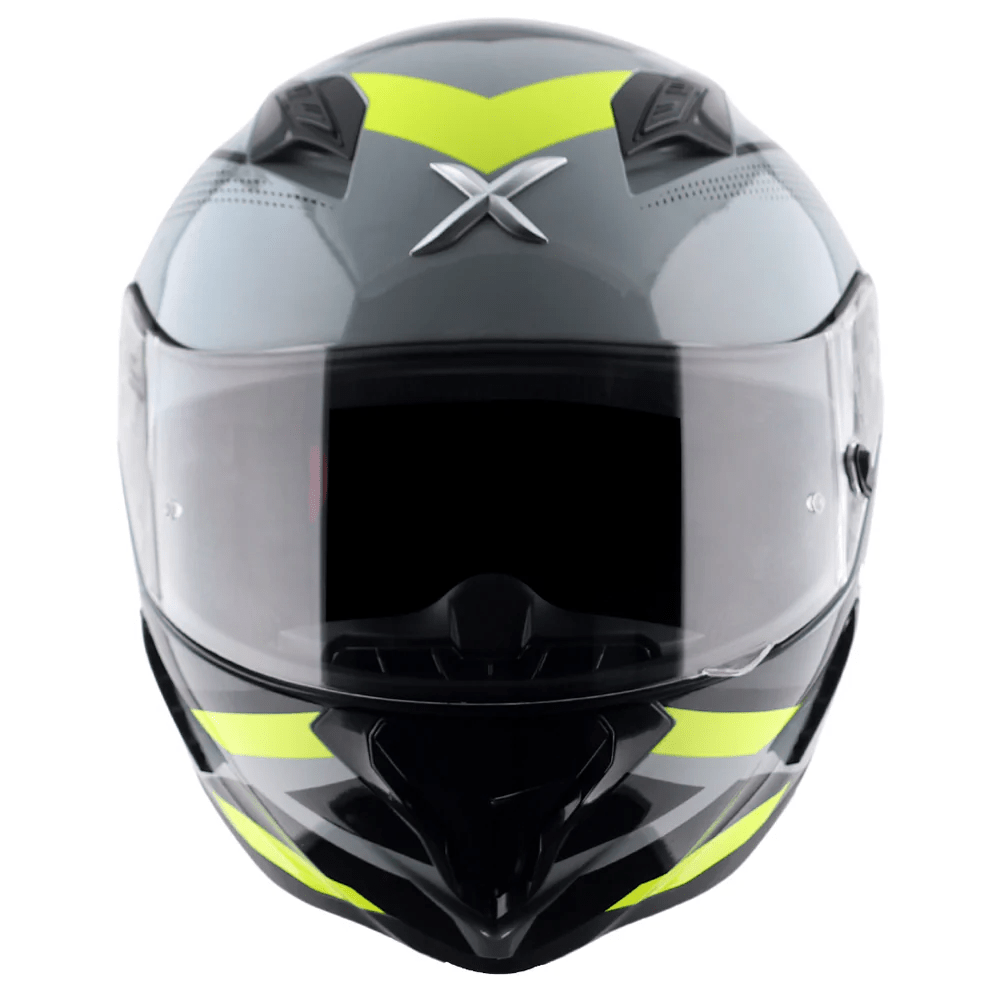 AXOR HUNTER CORNET Moto Integral Capacete Preto Matt Amarelo Fluo – 3 – Maximomoto PT