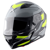 AXOR HUNTER CORNET Moto Integral Capacete Preto Matt Amarelo Fluo – Maximomoto PT